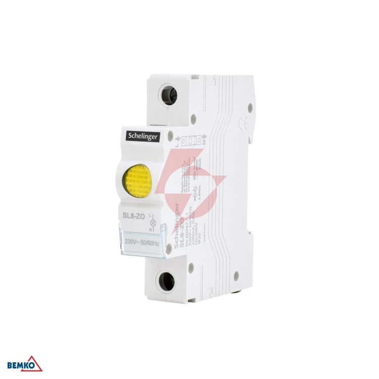 Lampka sygnalizacyjna led sl8 żółta schelinger