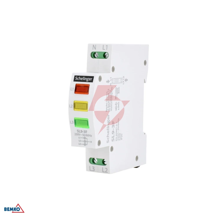Lampka sygnalizacyjna sl9 3-fazowa schelinger