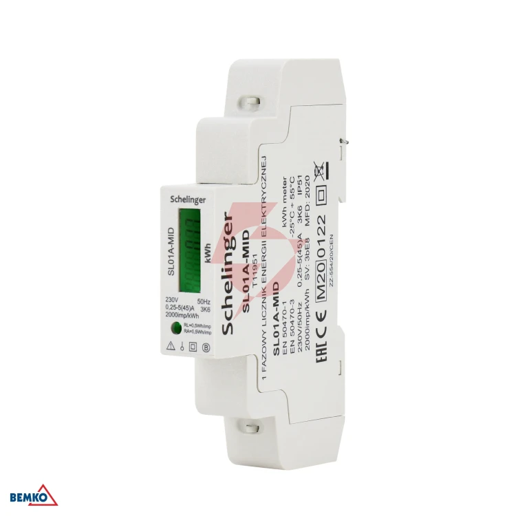 Licznik energii 1 fazowy mid schelinger 45a