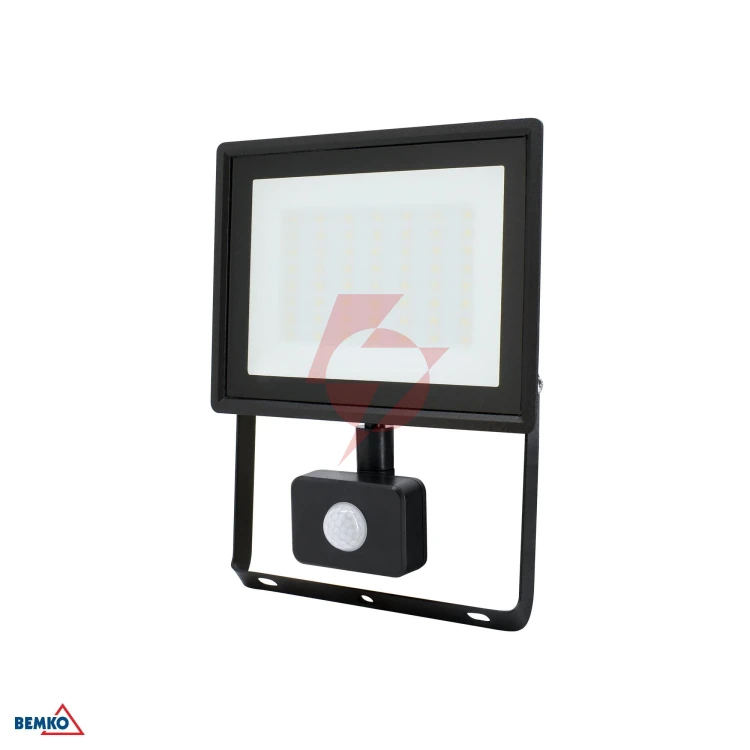 Naświetlacz led smd kastel 50w 4000k 4280lm ip65 czarny cz. pir