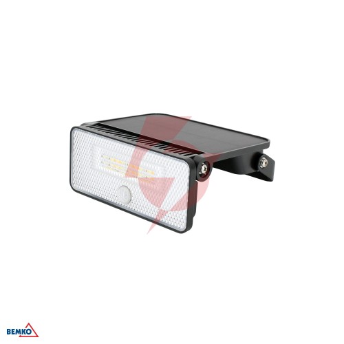 Naświetlacz solarny led soker 8w 1000lm 3000k/4000k/6500k ip54 czarny cz. pir