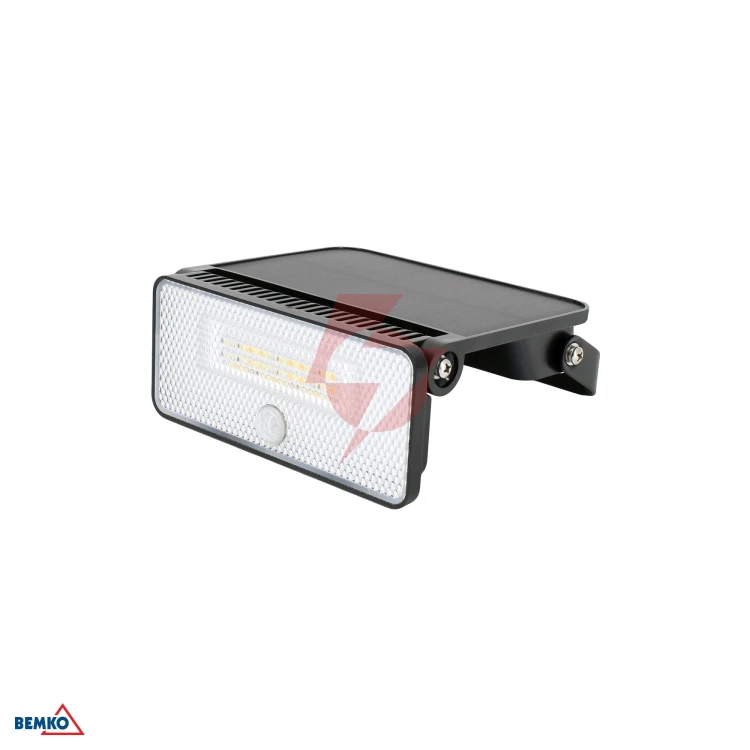 Naświetlacz solarny led soker 8w 1000lm 3000k/4000k/6500k ip54 czarny cz. pir