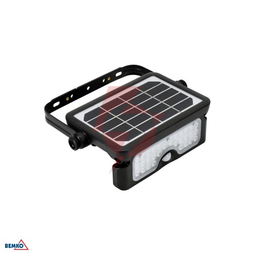 Naświetlacz solarny led solen 5w 500lm 4000k ip65 czarny cz. pir