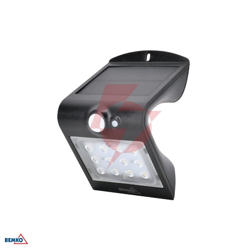 Naświetlacz solarny led tringo 1.5w 220lm 4000k ip65 czarny cz. pir
