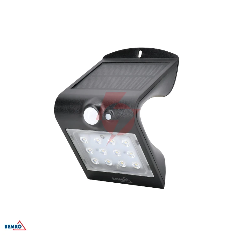 Naświetlacz solarny led tringo 1.5w 220lm 4000k ip65 czarny cz. pir