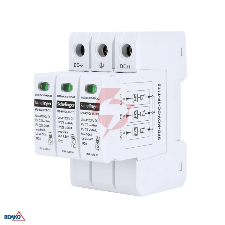 Ogranicznik przepięć 3p 8ka dc 1200v klasy t1t2 schelinger