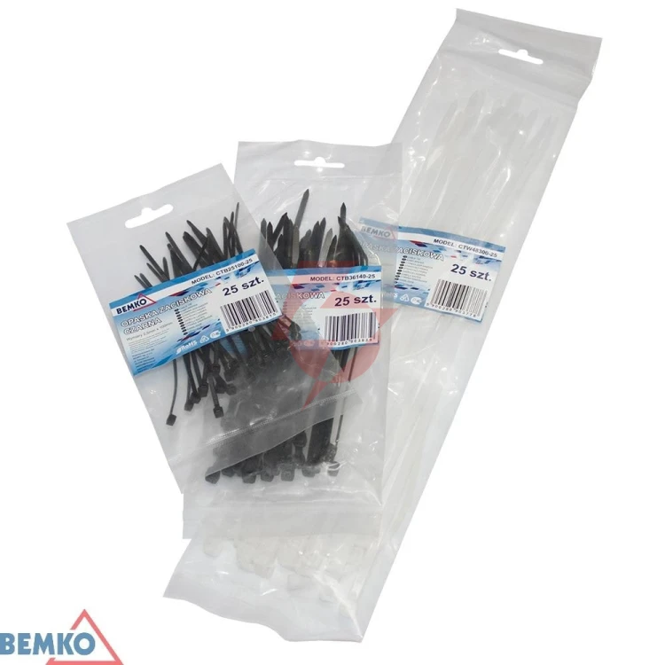 Opaska zaciskowa3.6*140 czarna 100 szt