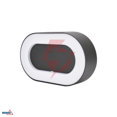 Oprawa elewacyjna valit 10w 3000k 800lm ip65 203x45x123mm owalna grafit