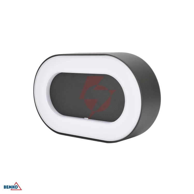 Oprawa elewacyjna valit 10w 4000k 850lm ip65 203x45x123mm owalna grafit