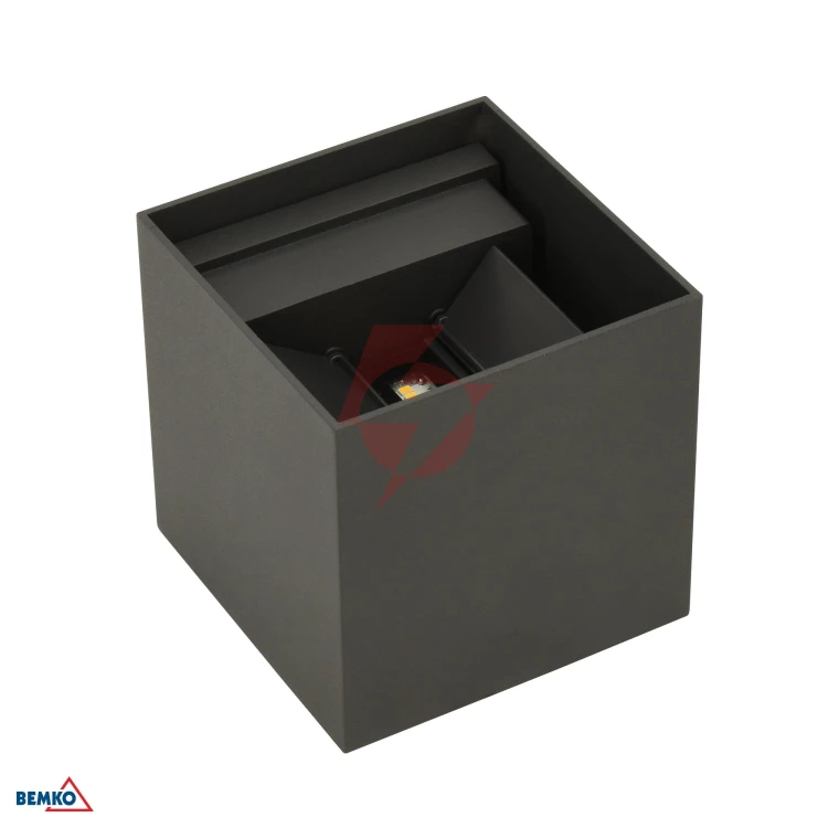 Oprawa elewacyjna valit 12w 4000k 1100lm ip65 100x100x100 kwadratowa grafit