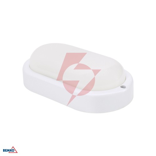 Oprawa led kanlo owalna 8w 4000k 760lm ip54 biała
