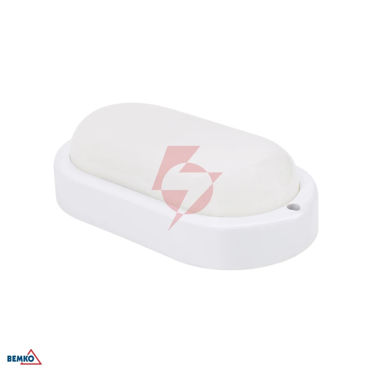 Oprawa led kanlo owalna 8w 4000k 760lm ip54 biała cz. mikr.