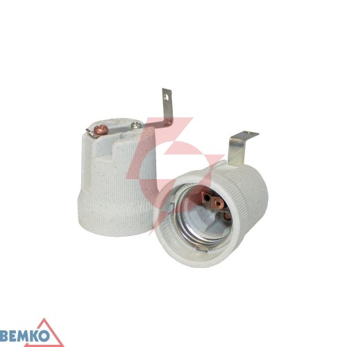 Oprawka ceramiczna e27 z uchwytem l