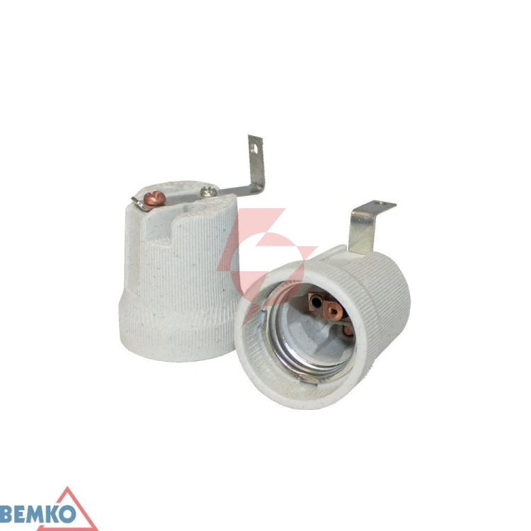 Oprawka ceramiczna e27 z uchwytem l