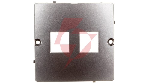 Simon Basic Pokrywa gniazda teleinformatycznego 2xRJ Keystone płaska stal inox BMGK1P/21