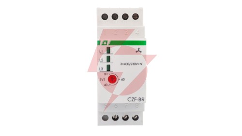 Przekaźnik zaniku i asymetri faz 10A 1P 4sek 40-80V CZF-BR