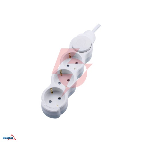 Przedłużacz na schuko 3x 2p+z+wyl. 1.5mm x 1.5m