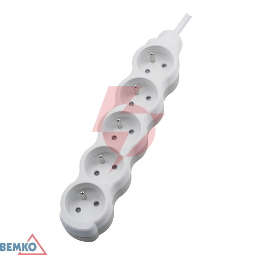 Przedłużacz nb 5x 2p+z 1.5mm x 3.0m
