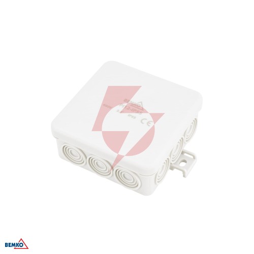 Puszka instalacyjna natynkowa 85x85x36.5mm ip55 12p jasnoszara