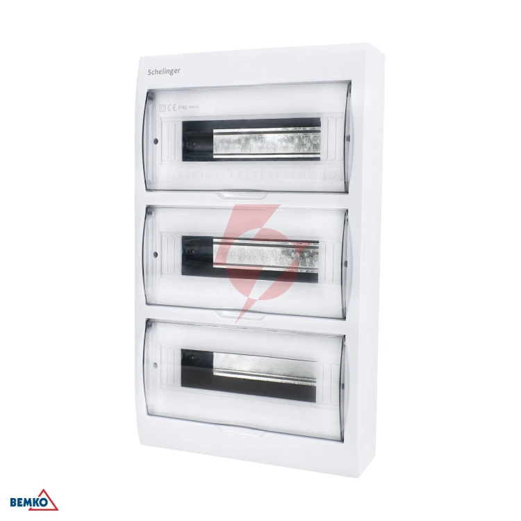 Rozdzielnica natynkowa ip40 zaciski 36n+36pe 3x12p