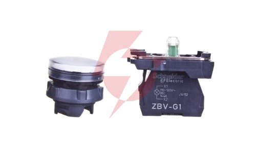 Lampka sygnalizacyjna 22mm biała 110-120V AC XB5AVG1