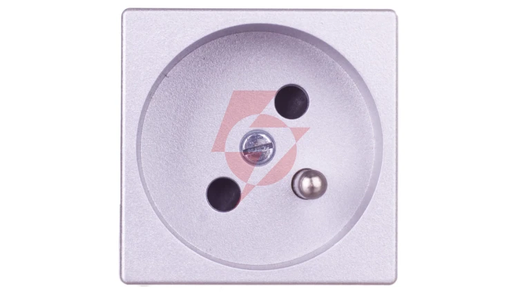 Simon Connect Gniazdo K45 pojedyncze z/u 16A IP20 anodyzowane aluminium K02/8