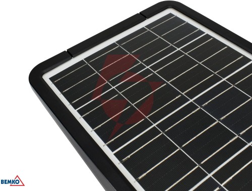 Solarna oprawa uliczna led bemko solger 20w 3000lm 3000/4000/6000k ip65 czarna cz. pir