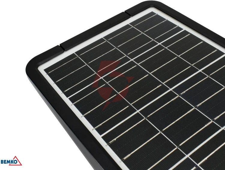 Solarna oprawa uliczna led bemko solger 20w 3000lm 3000/4000/6000k ip65 czarna cz. pir