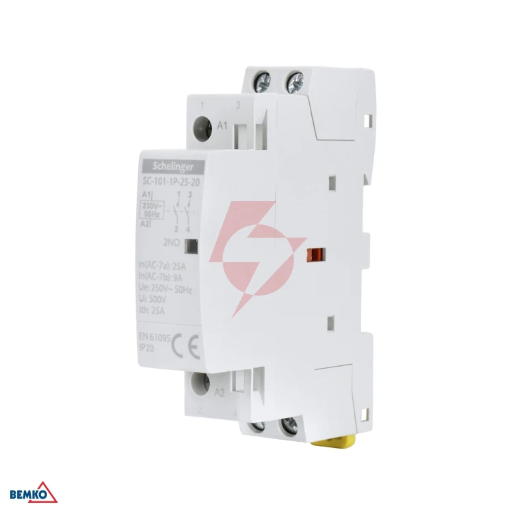 Stycznik modułowy sc101 1p 25a typ 20 (2no + 0nc) schelinger