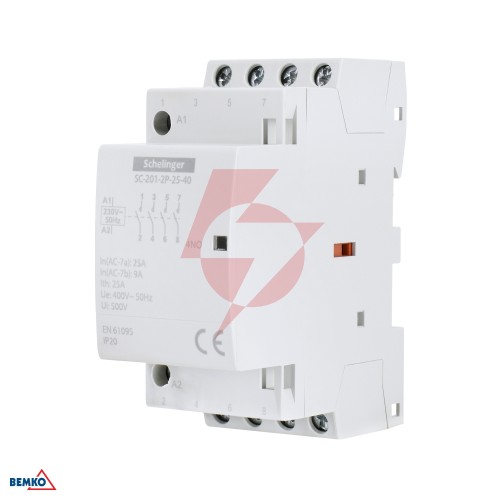 Stycznik modułowy sc201 2p 25a typ 04 (0no + 4nc) schelinger