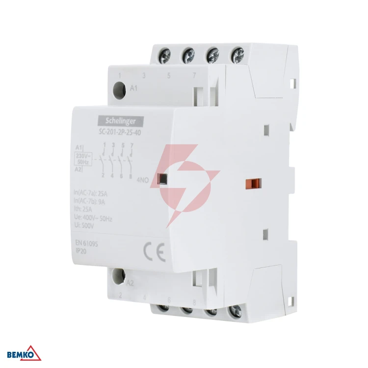 Stycznik modułowy sc201 2p 25a typ 40 (4no + 0nc) schelinger