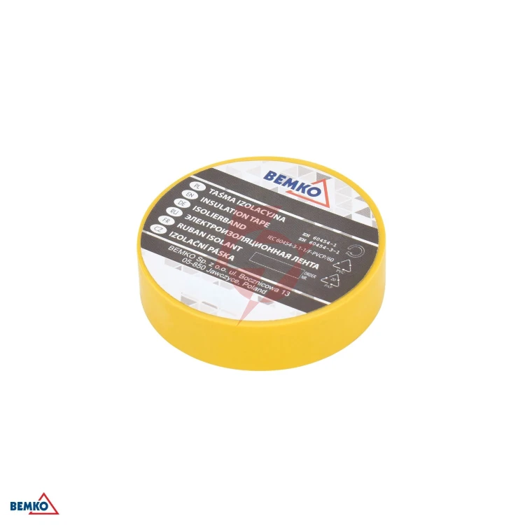 Taśma izolacyjna 15x10m żółta/yellow