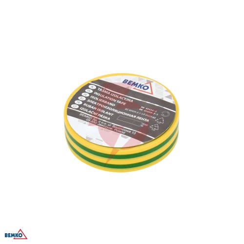 Taśma izolacyjna 19x20m żolto-zielona/yellow-green