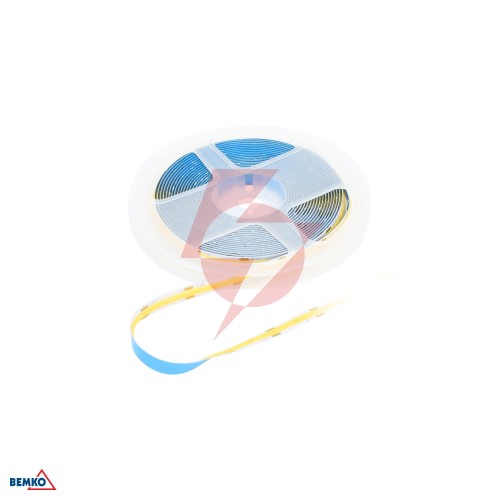 Taśma led premium 12v dc cob 1600led/5m 7w/1m ip20 biała ciepła