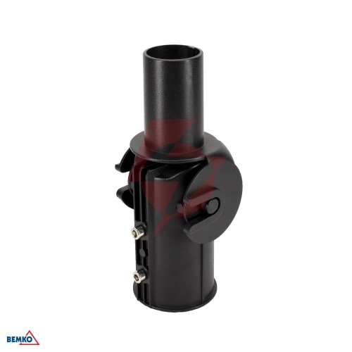 Uchwyt regulowany do opraw z uchwytem fi50mm na słupach z fi60mm czarny