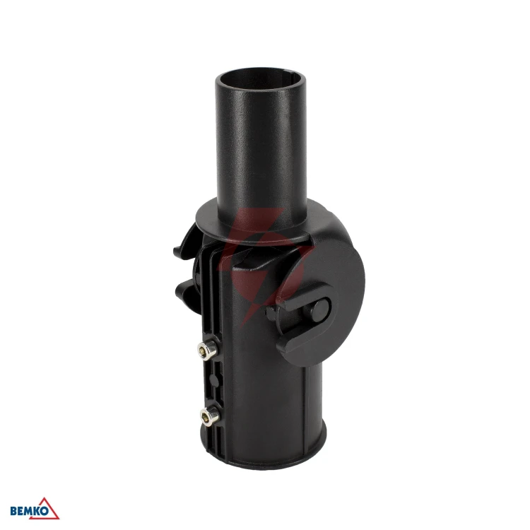 Uchwyt regulowany do opraw z uchwytem fi50mm na słupach z fi60mm czarny