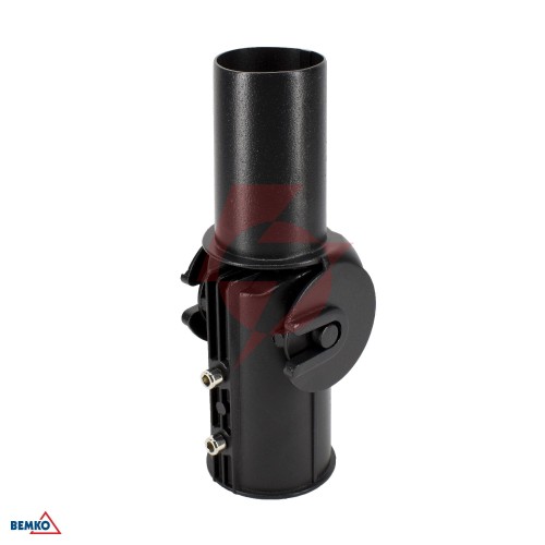 Uchwyt regulowany do opraw z uchwytem fi60mm na słupach z fi60mm czarny