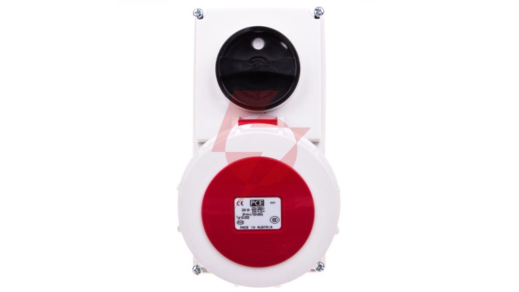 Gniazdo stałe z wyłącznikiem 0-1 małe 16A 5P 400V IP67 /blokada mechaniczna/ 61152-6