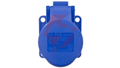 Gniazdo tablicowe 16A 3P 230V /75x75/ niebieskie IP44 313-6f5