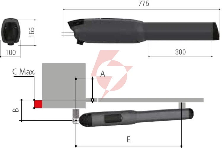 Zestaw came new ati30dgf safe 24v top do 6m bram dwuskrzydłowych
