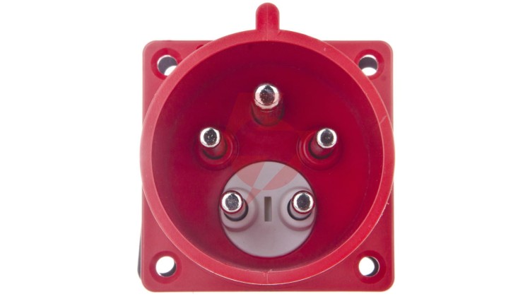 Wtyczka tablicowa (zwrotnica faz) 32A 5P 400V czerwona IP44 8625-6