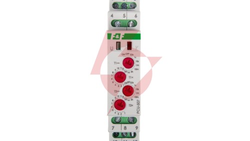 Przekaźnik czasowy 2P 8A 0,1sek-576h 230V AC opóźnione załączenie/wyłączenie - cykliczne PCU-507