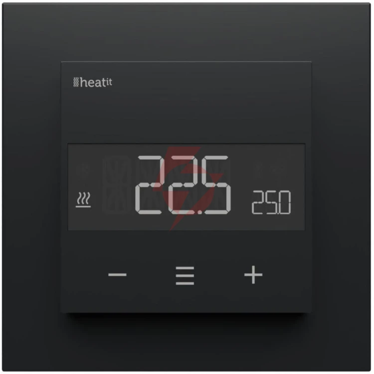 Termostat heatit wifi6 black matt wi-fi thermostat 3600w 16a