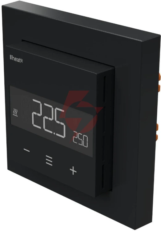 Termostat heatit wifi6 black matt wi-fi thermostat 3600w 16a