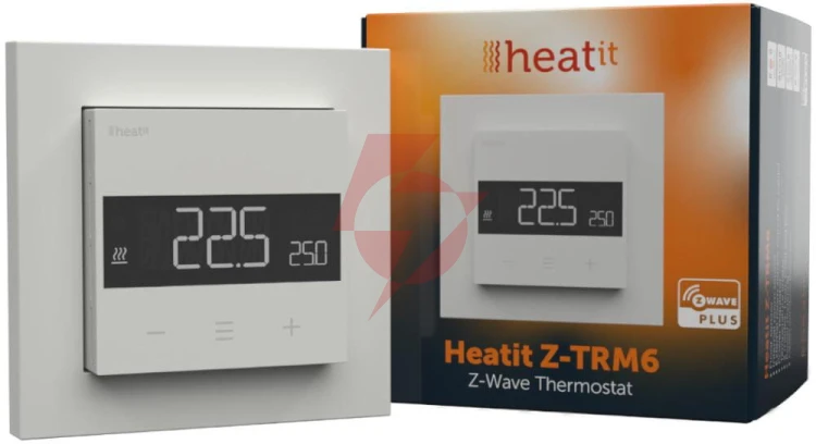 Termostat heatit z-trm6 white ral 9003 z-wave thermostat 3600w 16a 868,4 mhz