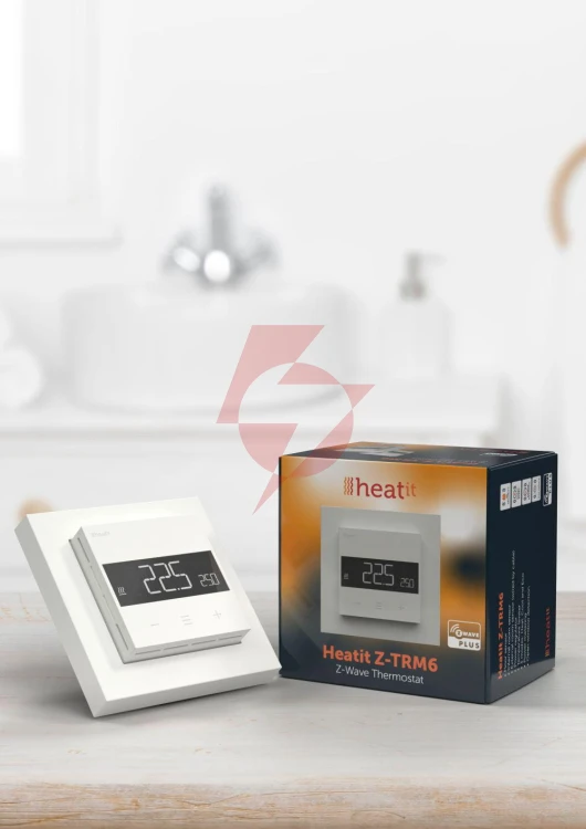 Termostat heatit z-trm6 white ral 9003 z-wave thermostat 3600w 16a 868,4 mhz