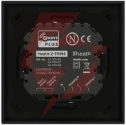 Termostat heatit z-trm6 black matt z-wave thermostat 3600w 16a 868,4 mhz