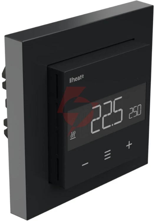 Termostat heatit z-trm6 black matt z-wave thermostat 3600w 16a 868,4 mhz