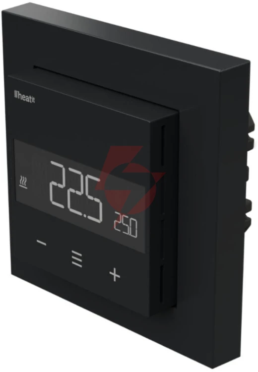 Termostat heatit z-trm6 black matt z-wave thermostat 3600w 16a 868,4 mhz