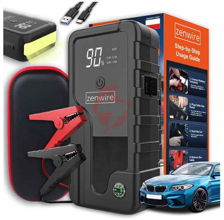 Booster jump starter 6400 mah powerbank samochodowy zenwire cy16